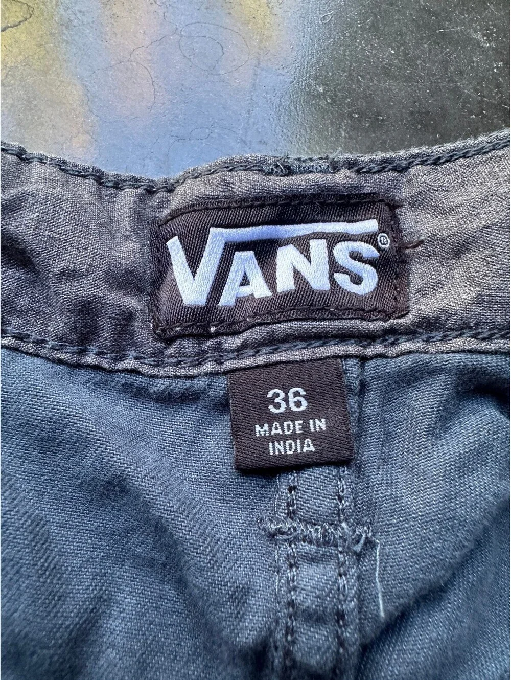 Vans Green Textured Shorts Men's 36
